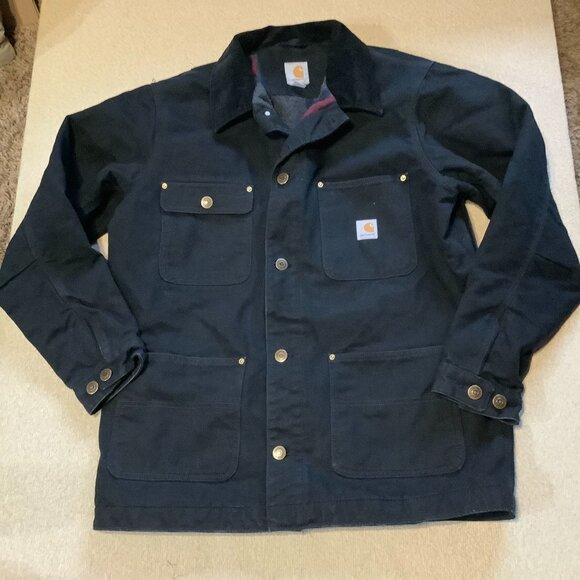Other - Carhartt Duck Chore Blanket Lined Jacket Coat Black Size Medium